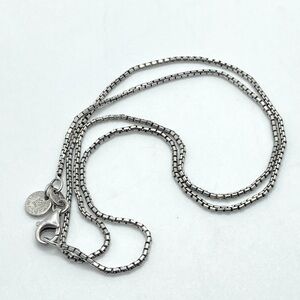 Vtg Metalsmiths Sterling Silver Box Link Box Chain / 18” - 2mm